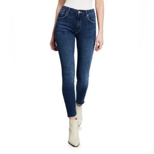 MOTHER High Waisted Looker Ankle Fray Jeans